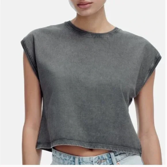 Zara Short-Sleeved T-Shirt in Pearl Grey size Medium - Picture 7 of 11